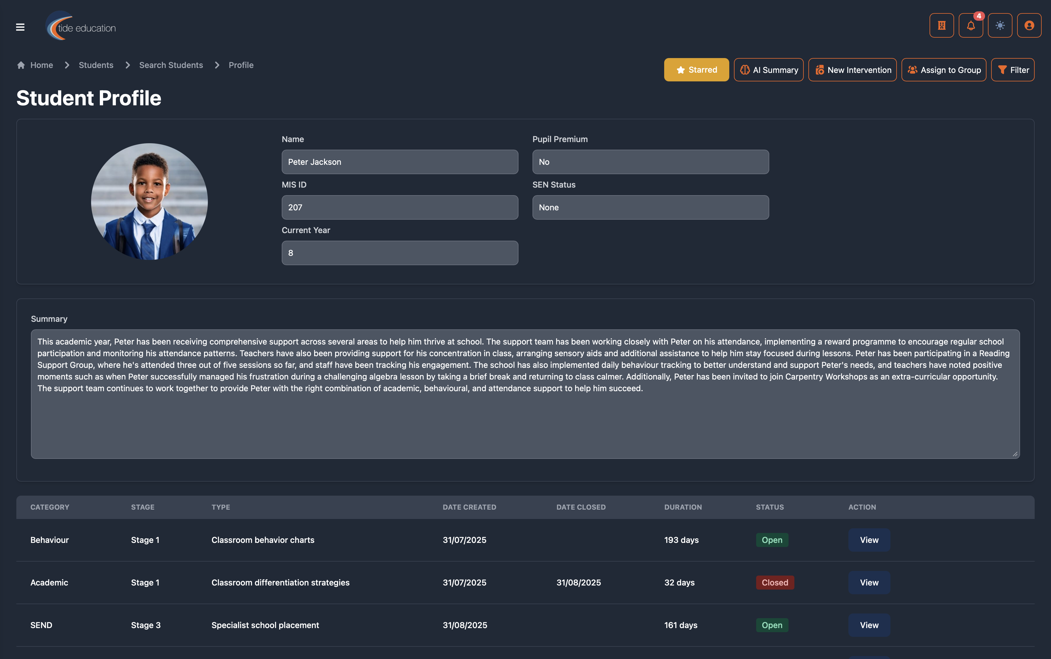 Meeting - desktop view