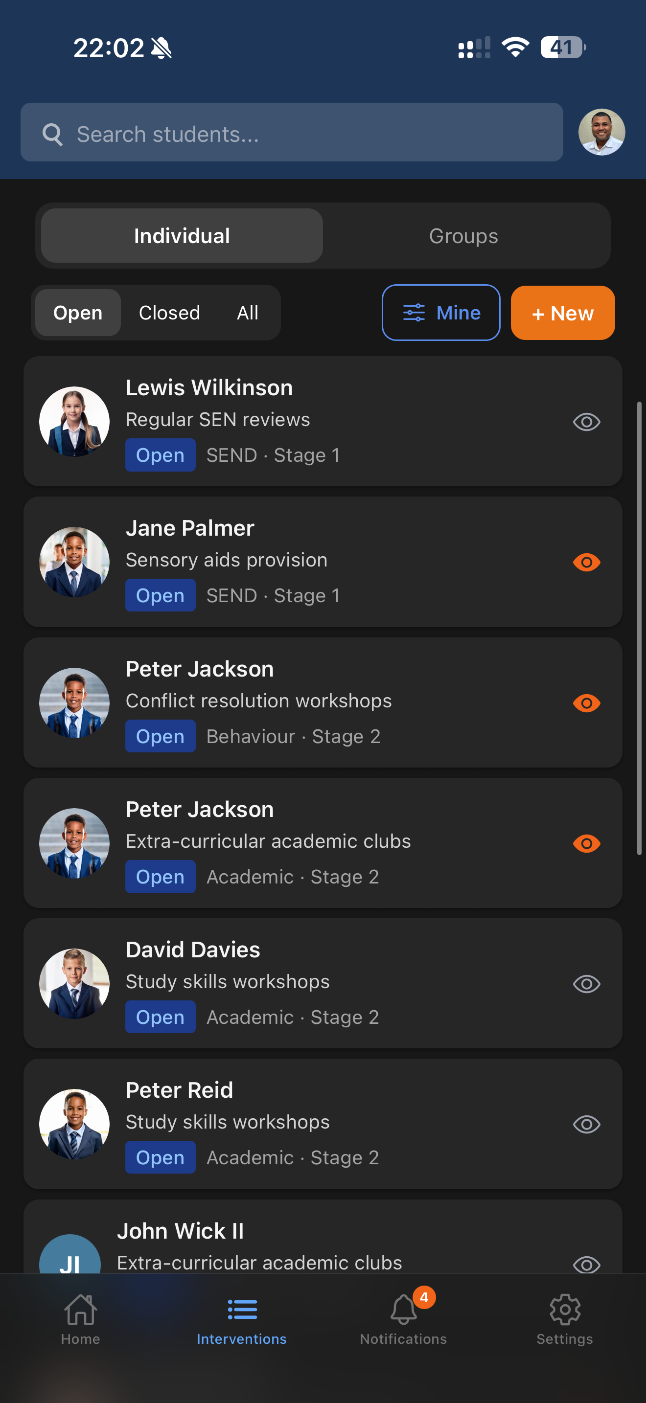 Trip or Sports Field - mobile view