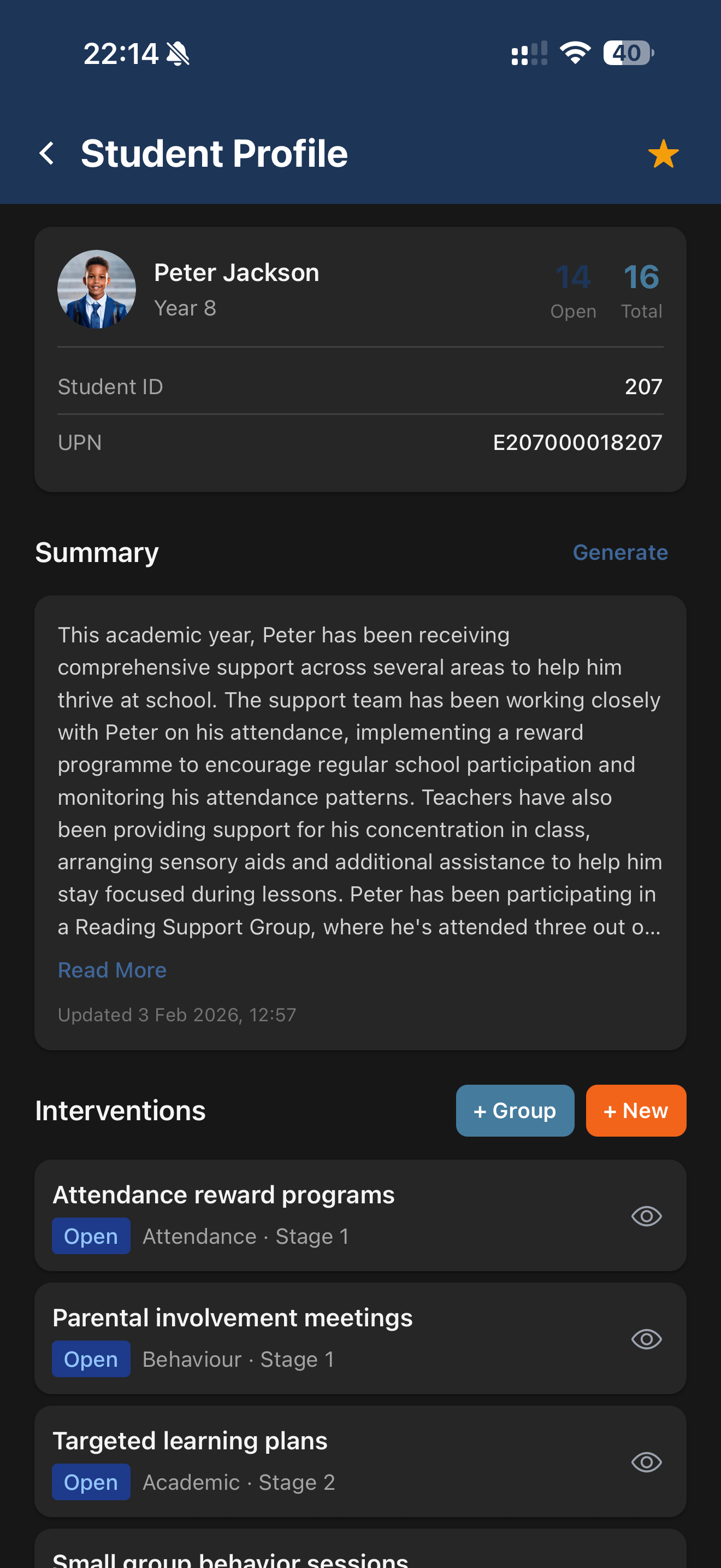 Trip or Sports Field - mobile view