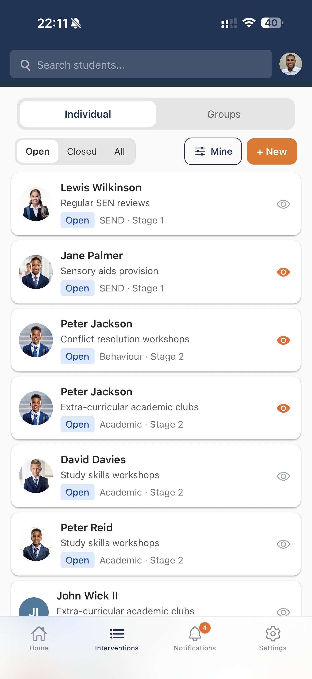 Trip or Sports Field - mobile view