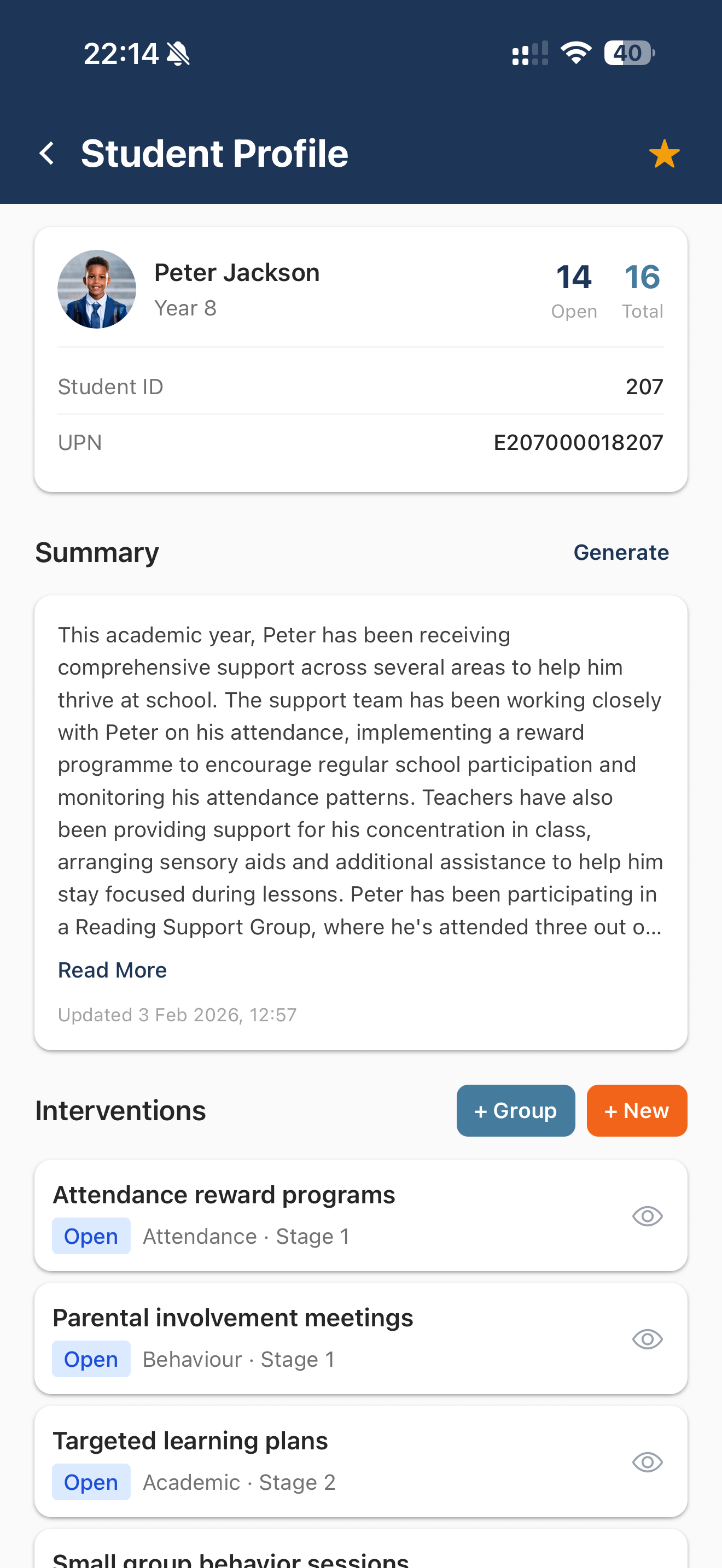 Trip or Sports Field - mobile view